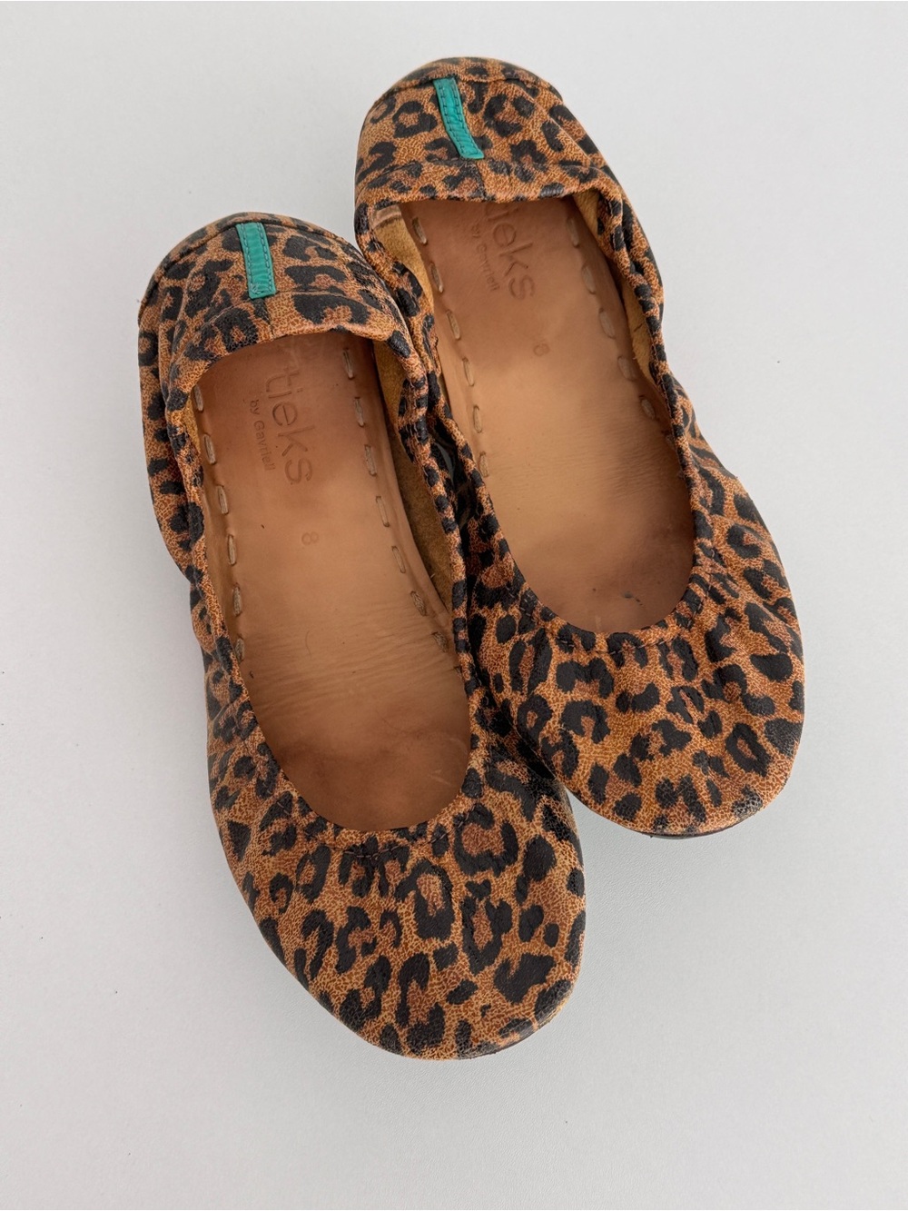 Tieks Leopard Print Women’s Ballet Flats size 8 great condition